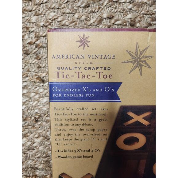 American Vintage Style Heavy Duty Tic-Tac-Toe Gift New! - Picture 3 of 3